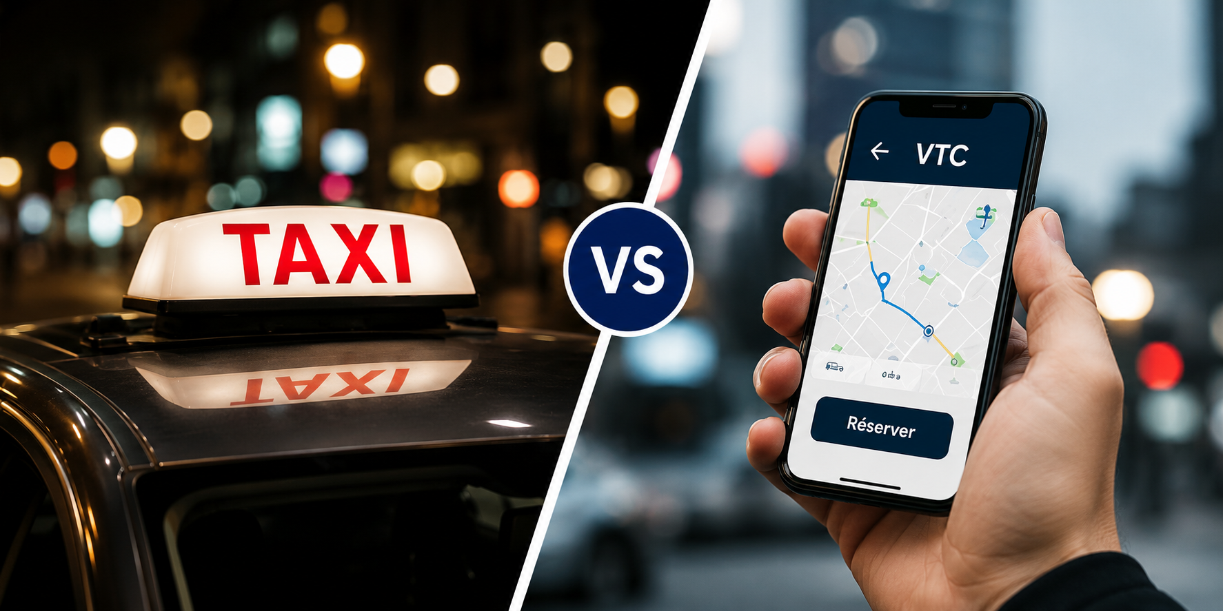 Différence entre taxi et VTC
