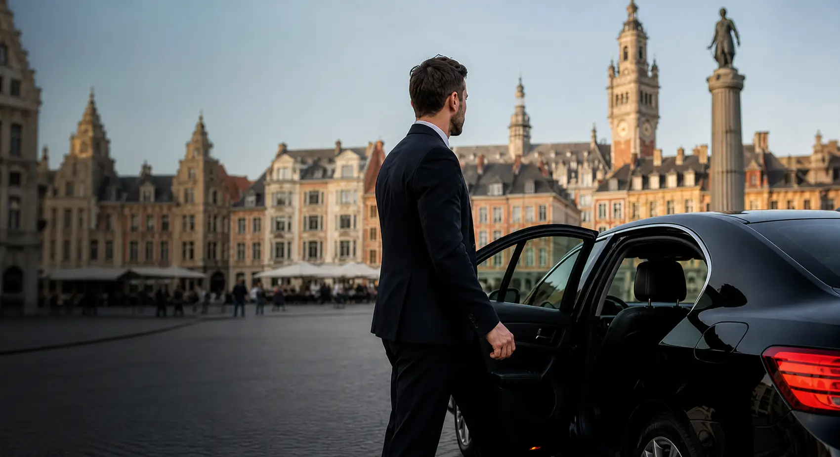 chauffeur professionnel dans un véhicule assuré